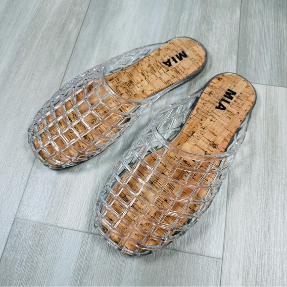 MIA Women’s Darby Clear Slip On Jelly’s Size 9 - Picture 3 of 6